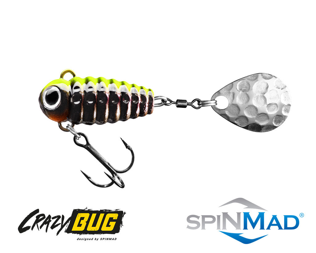 neonkeltaisen- mustan värinen, ötökän mallinen spintail