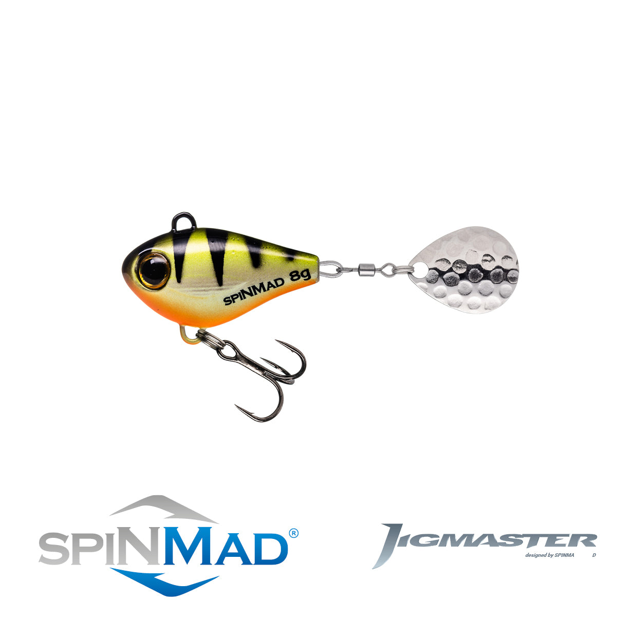 ahvenen värinen, kalan mallinen spintail-viehe