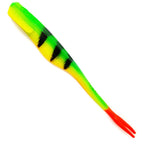 Jasu Tiera 126 keltainen vatsa,vihreällä selällä ja mustilla raidoilla.
Herkkäuintinen, V-pyrstöinen jigi. Toimii myös pilkkijiginä. Saatavilla 6cm,8cm,10cm ja 14cm koossa.